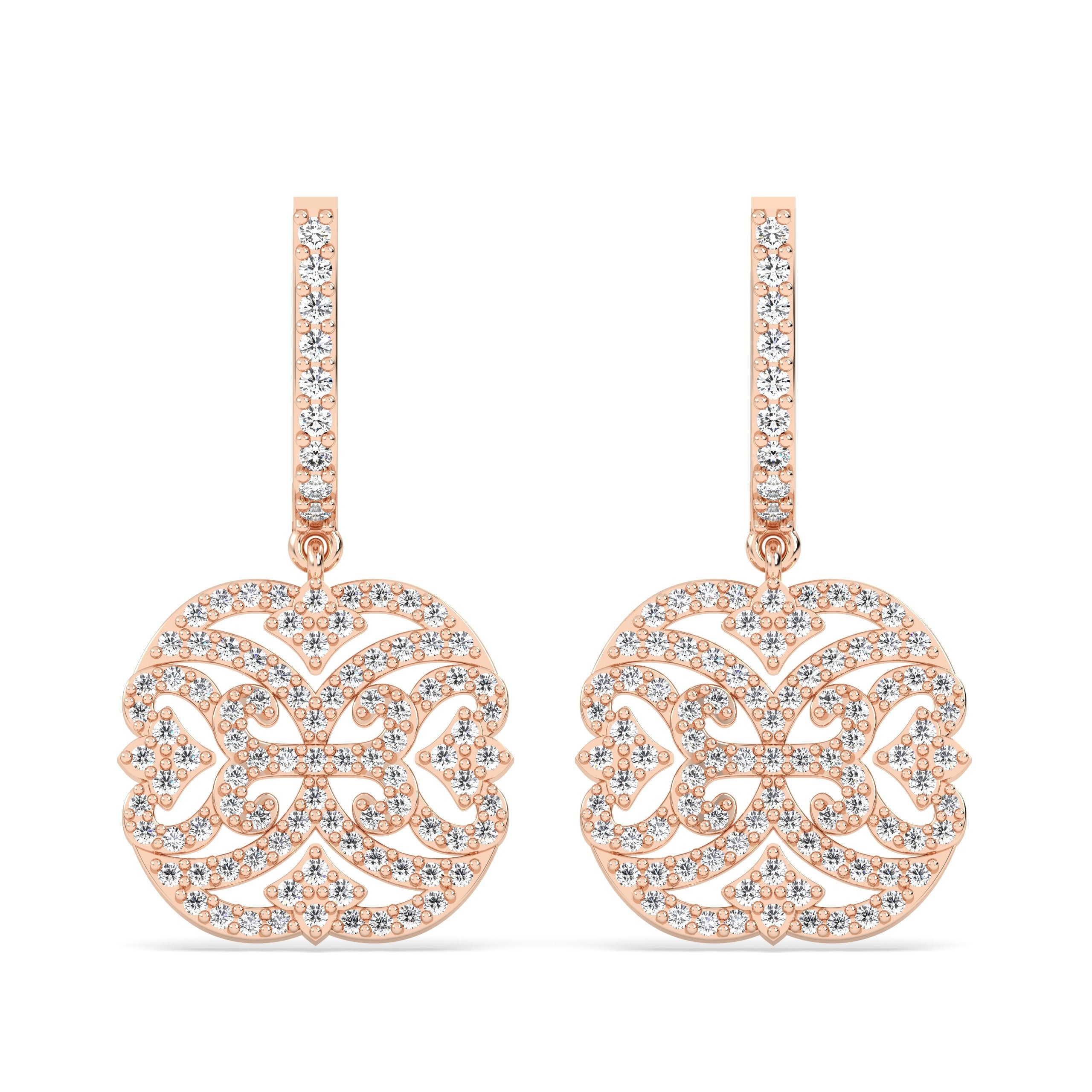 Drop Lab Grown Diamond Earrings – Ornate Quad