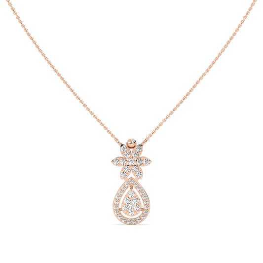 Lab Grown Diamond Necklace – Floret – 925 Silver