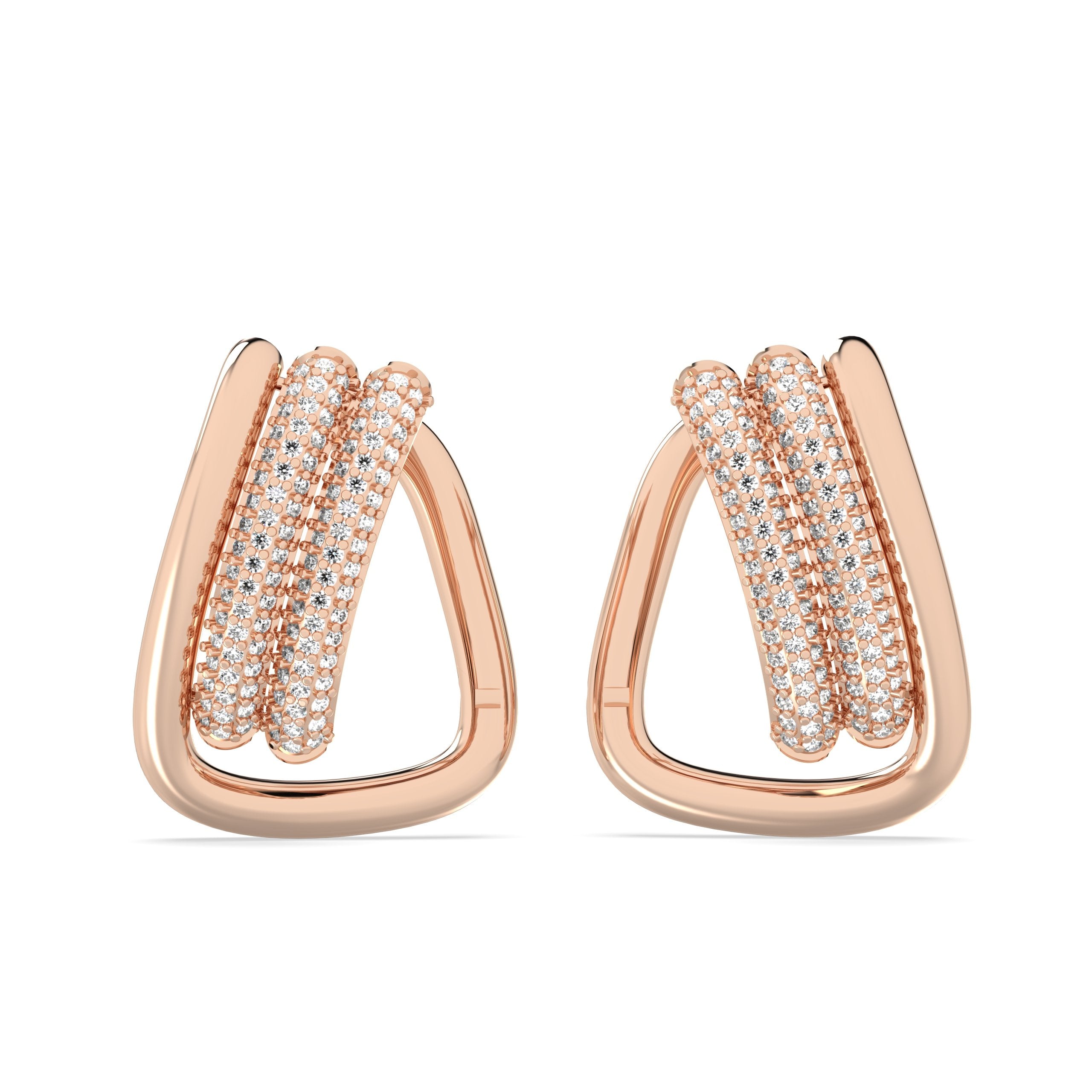 Twin Trigon Hoop Earrings