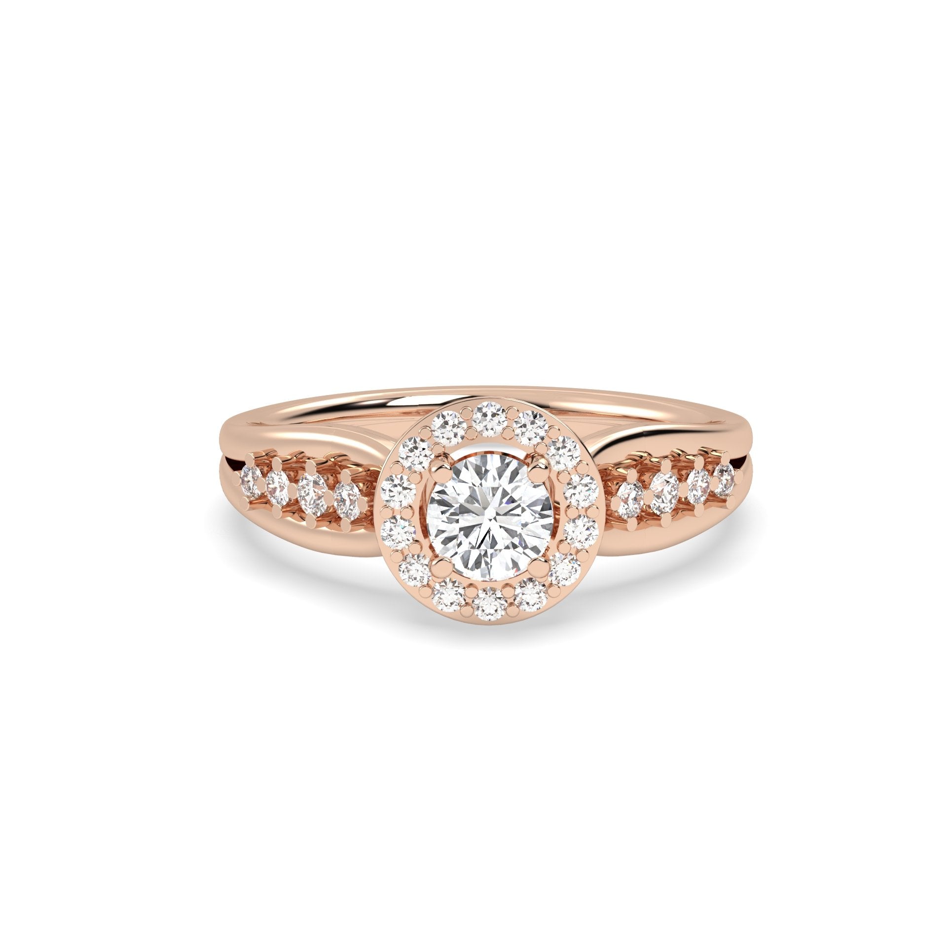 Regal Halo Ring in women rose collection