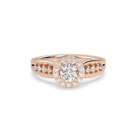 Regal Halo Ring in women rose collection