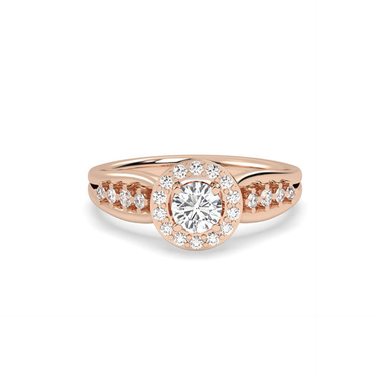 Regal Halo Ring in women rose collection