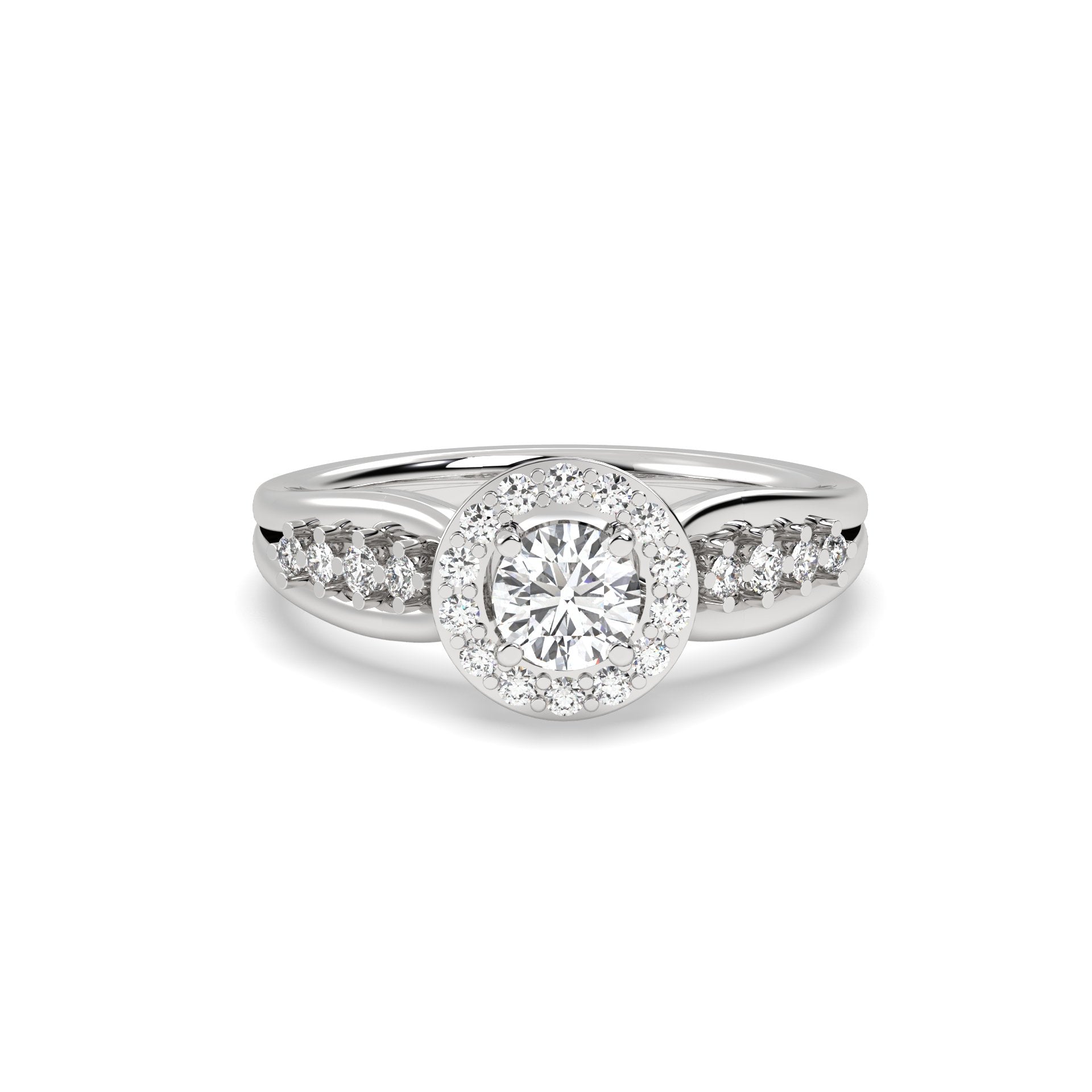 Regal Halo Ring in women silver collection