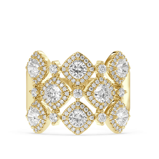 Round Cocktail Lab Grown Diamond Ring – Anka – 925 Silver