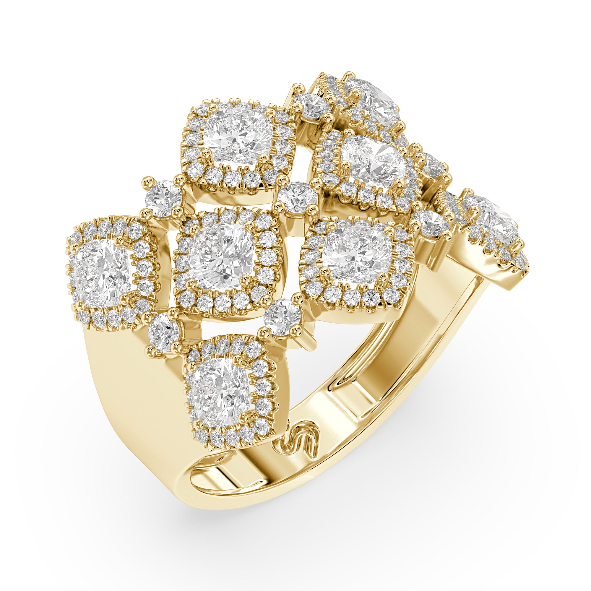 Round Cocktail Lab Grown Diamond Ring – Anka – 925 Silver