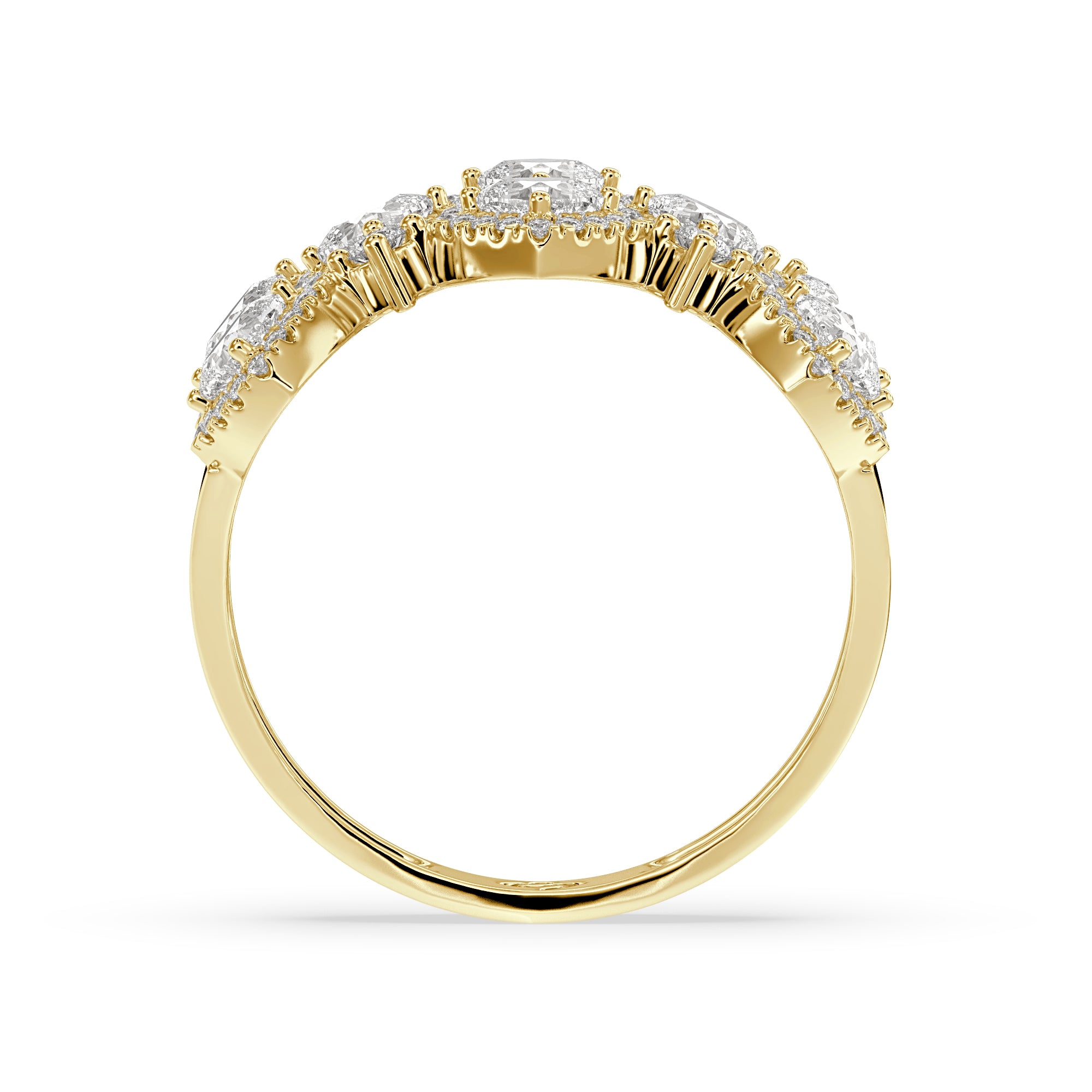 Round Cocktail Lab Grown Diamond Ring – Anka – 925 Silver