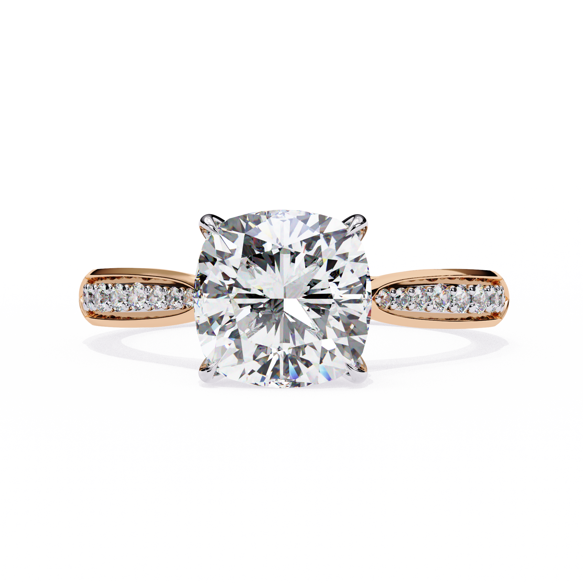Rose Cushion Cut Ring