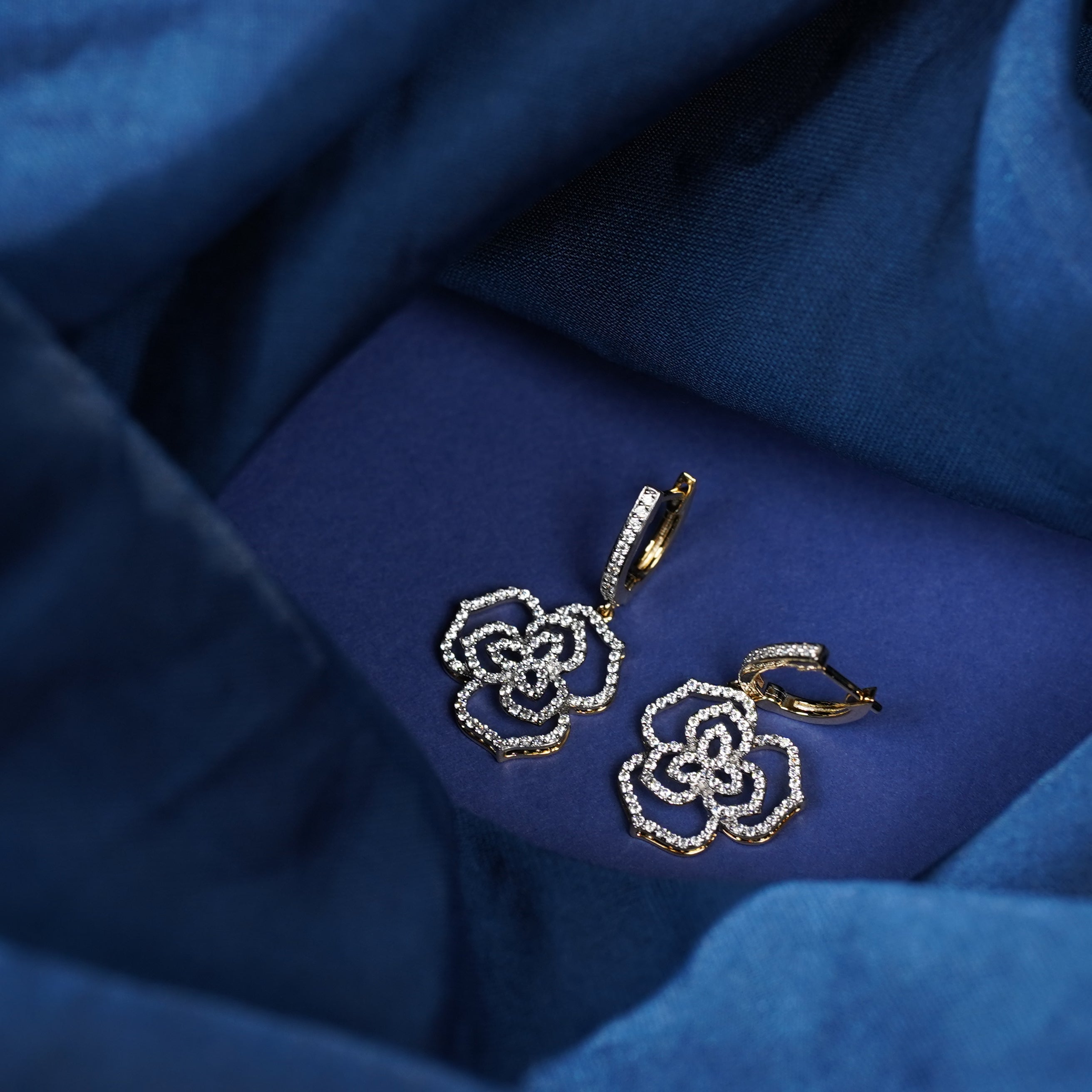 Rosey Round Drop Earrings