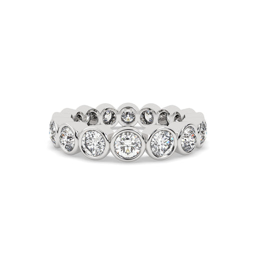 shop Round Bezel Full ring in white gold 2 carat