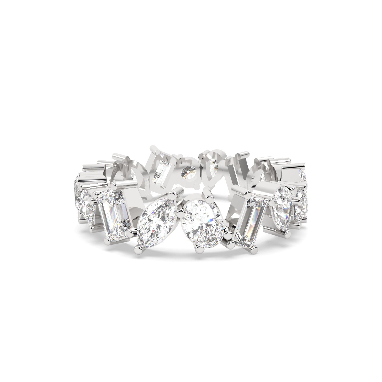 Stackable Lab Grown Diamond Ring – Multi shaped eternity