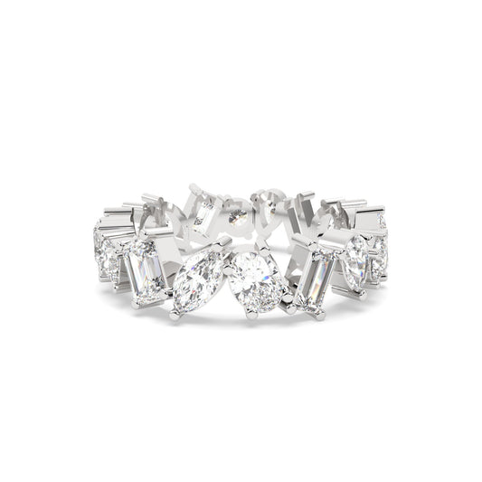Stackable Lab Grown Diamond Ring – Multi shaped eternity