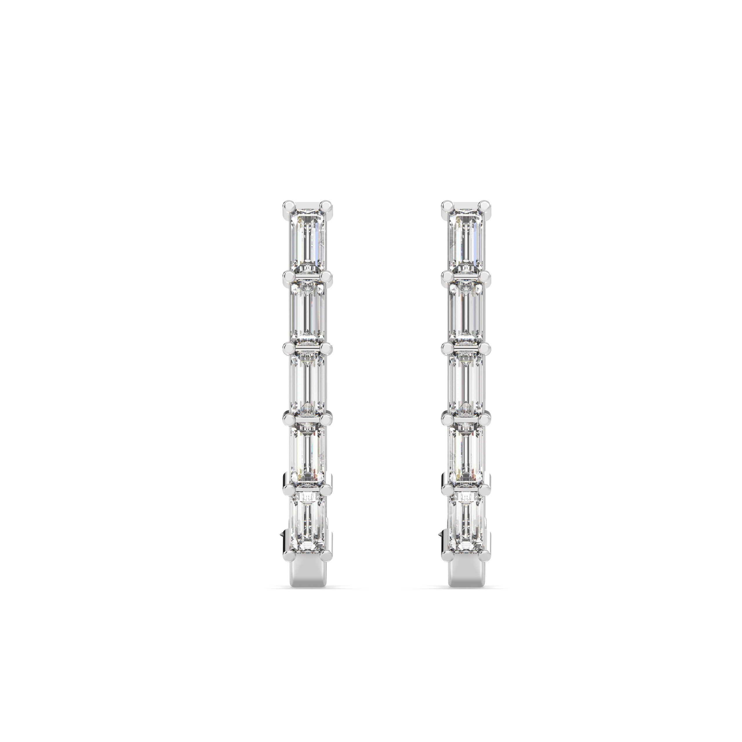 Hoop Lab Grown Diamond Earrings – Classic Hoops – 925 Silver
