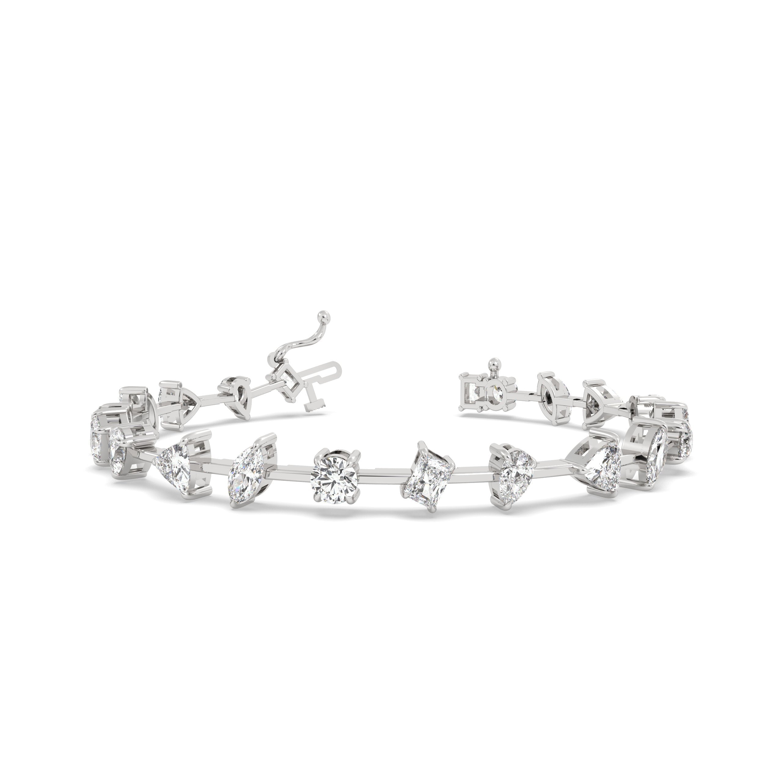Tennis Lab Grown Diamond Bracelet – Multi Shaped Elegant