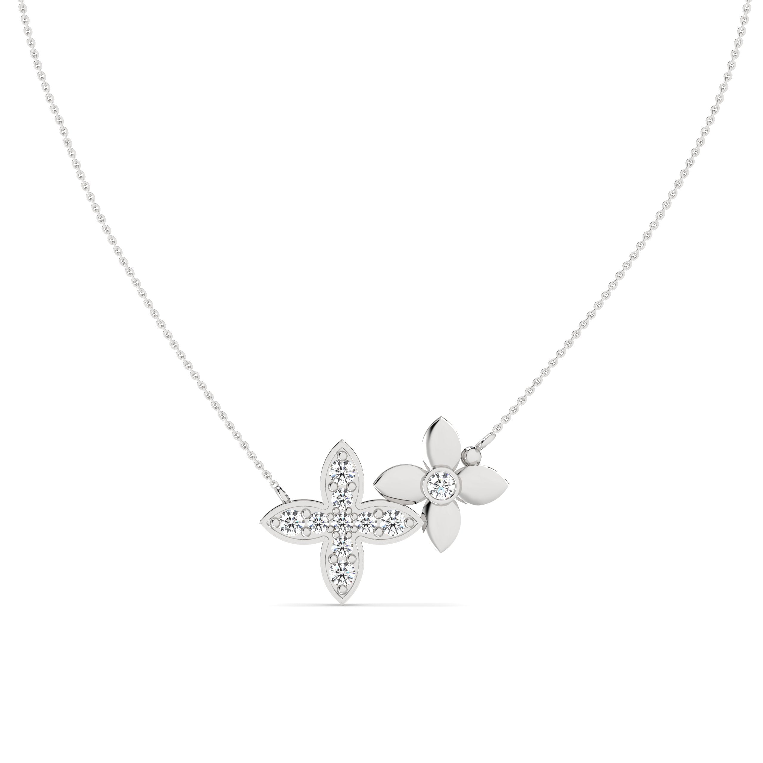 Lab Grown Diamond Necklace – Bloomdot – 925 Silver