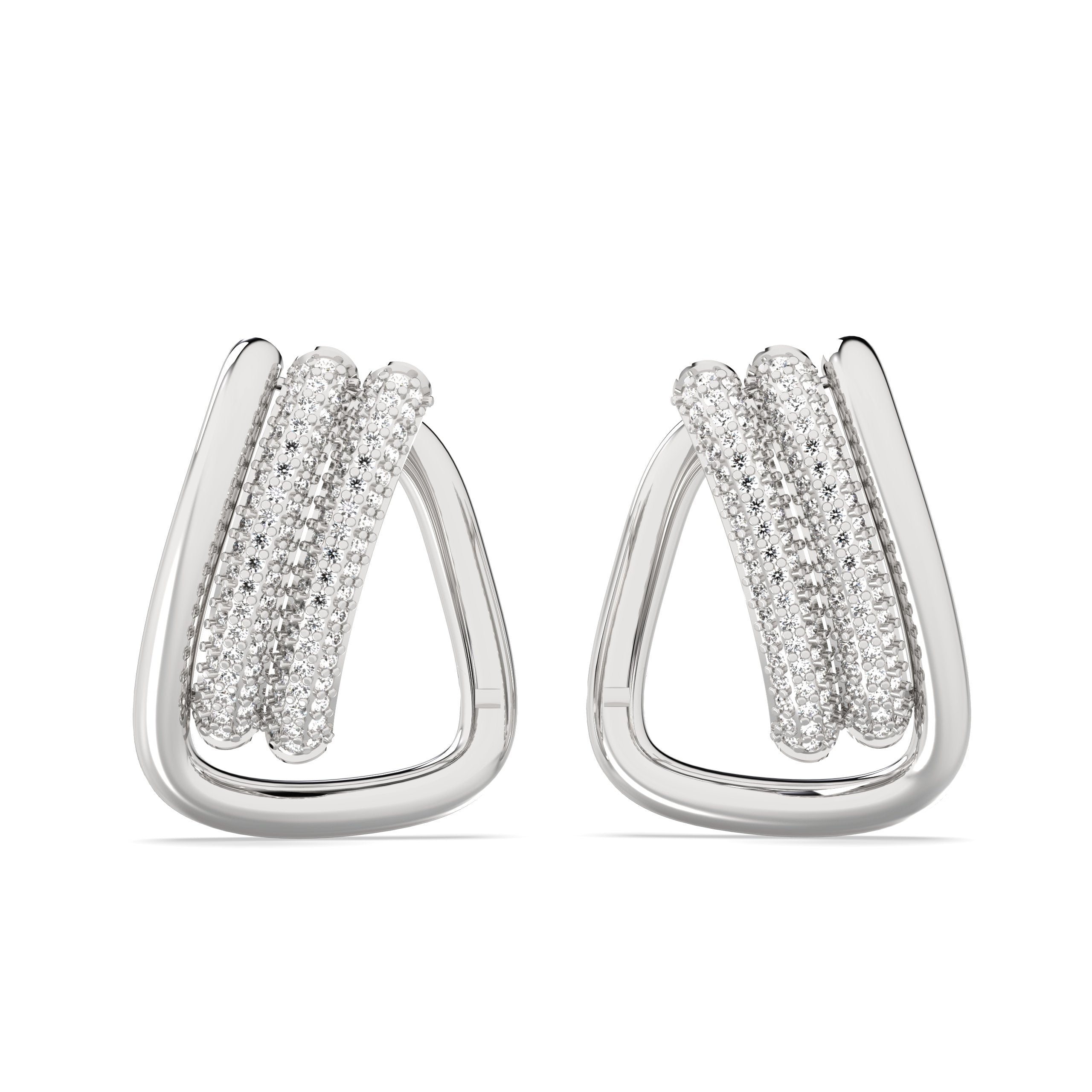 Twin Trigon Hoop Earrings