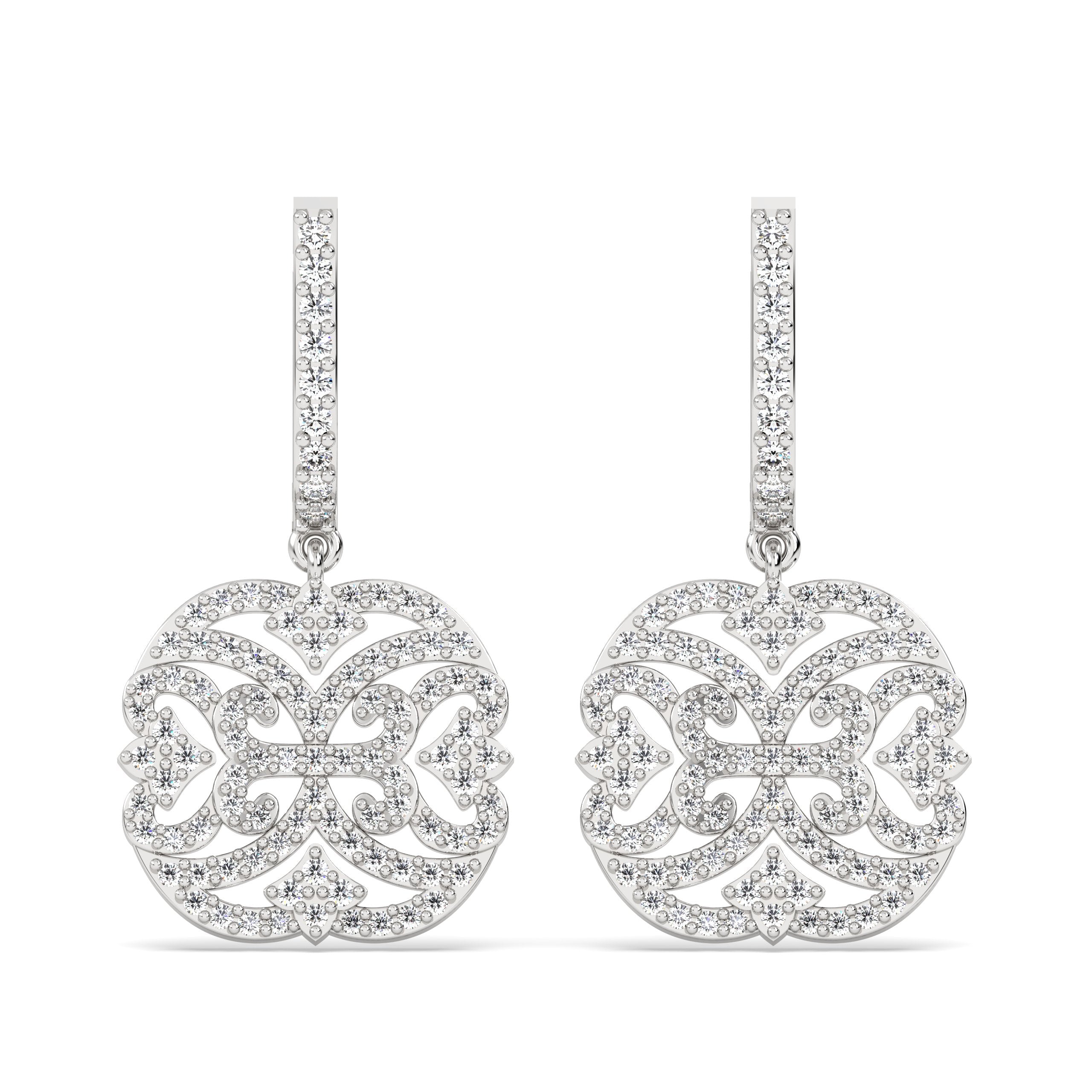 Drop Lab Grown Diamond Earrings – Ornate Quad