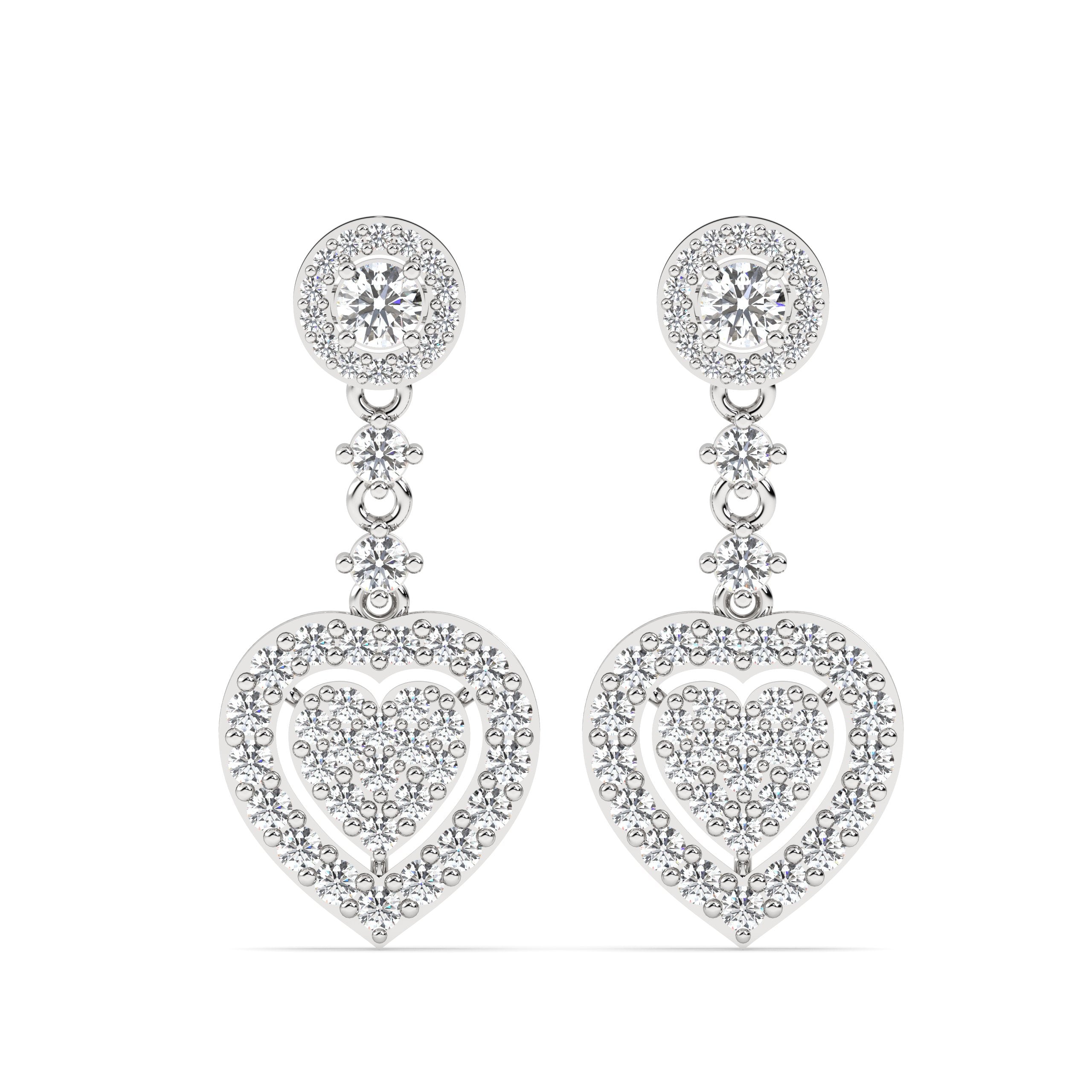Grace Heart Drop Earrings