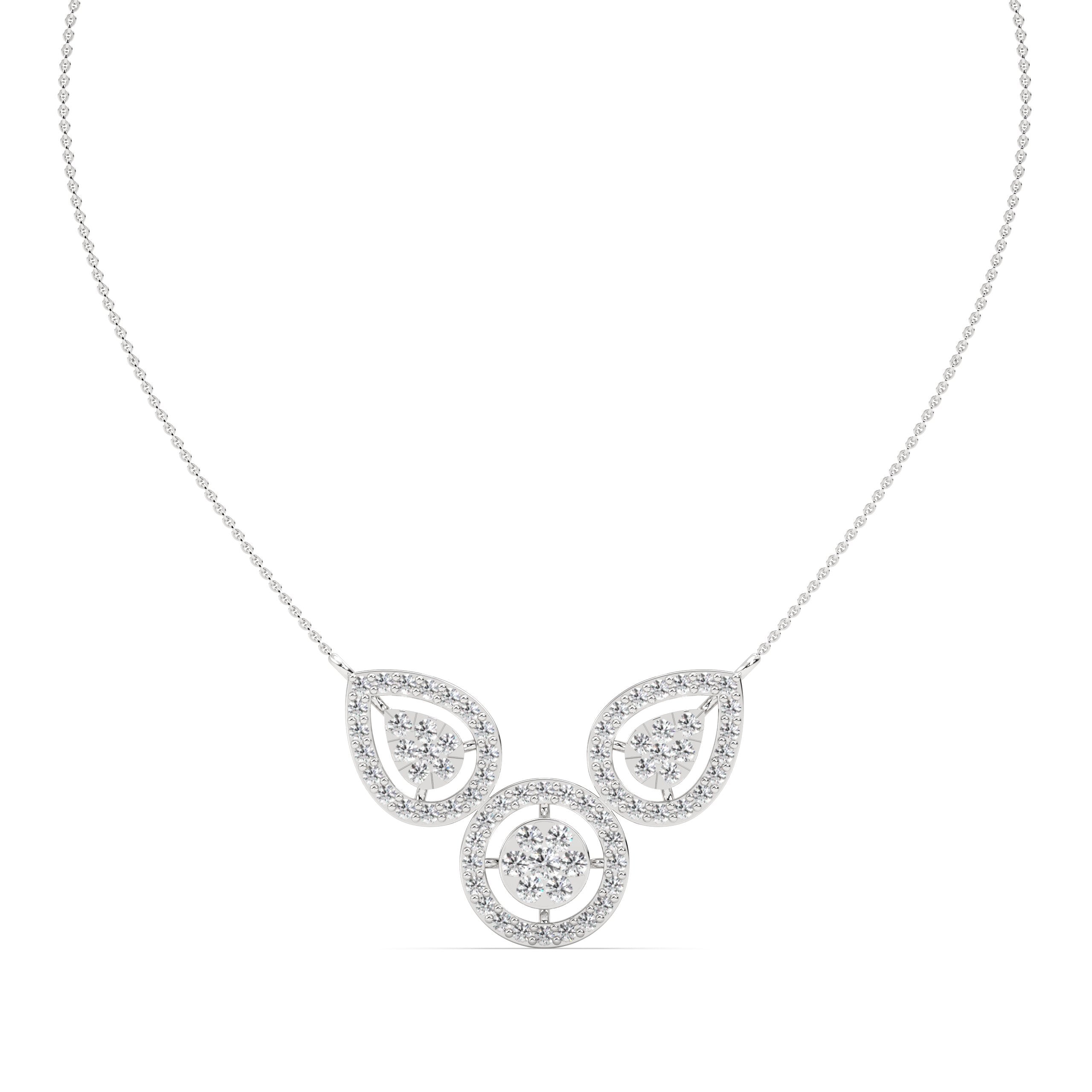 Lab Grown Diamond Necklace – Curl – 925 Silver