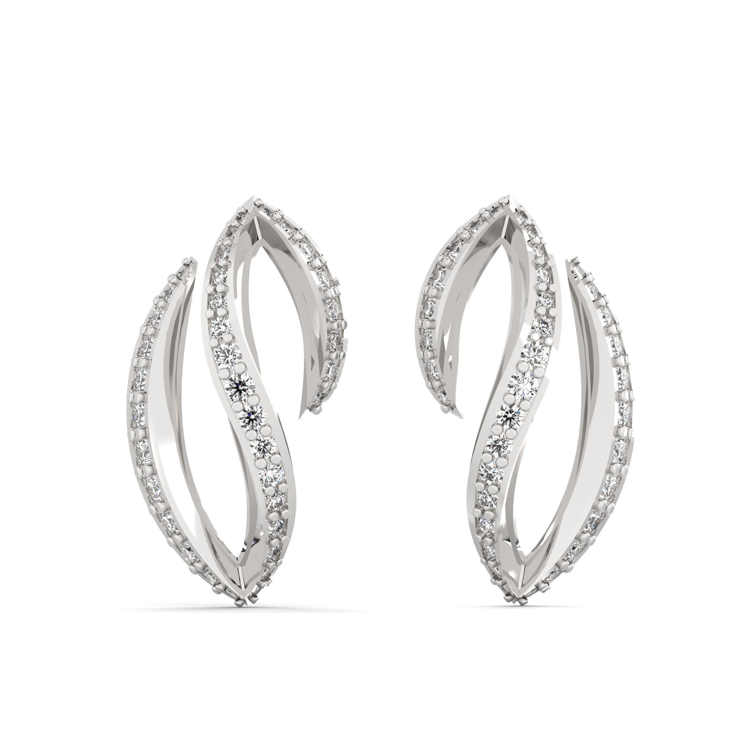 Lab Grown Diamond Earrings – Cygnet Hoop – 925 Silver