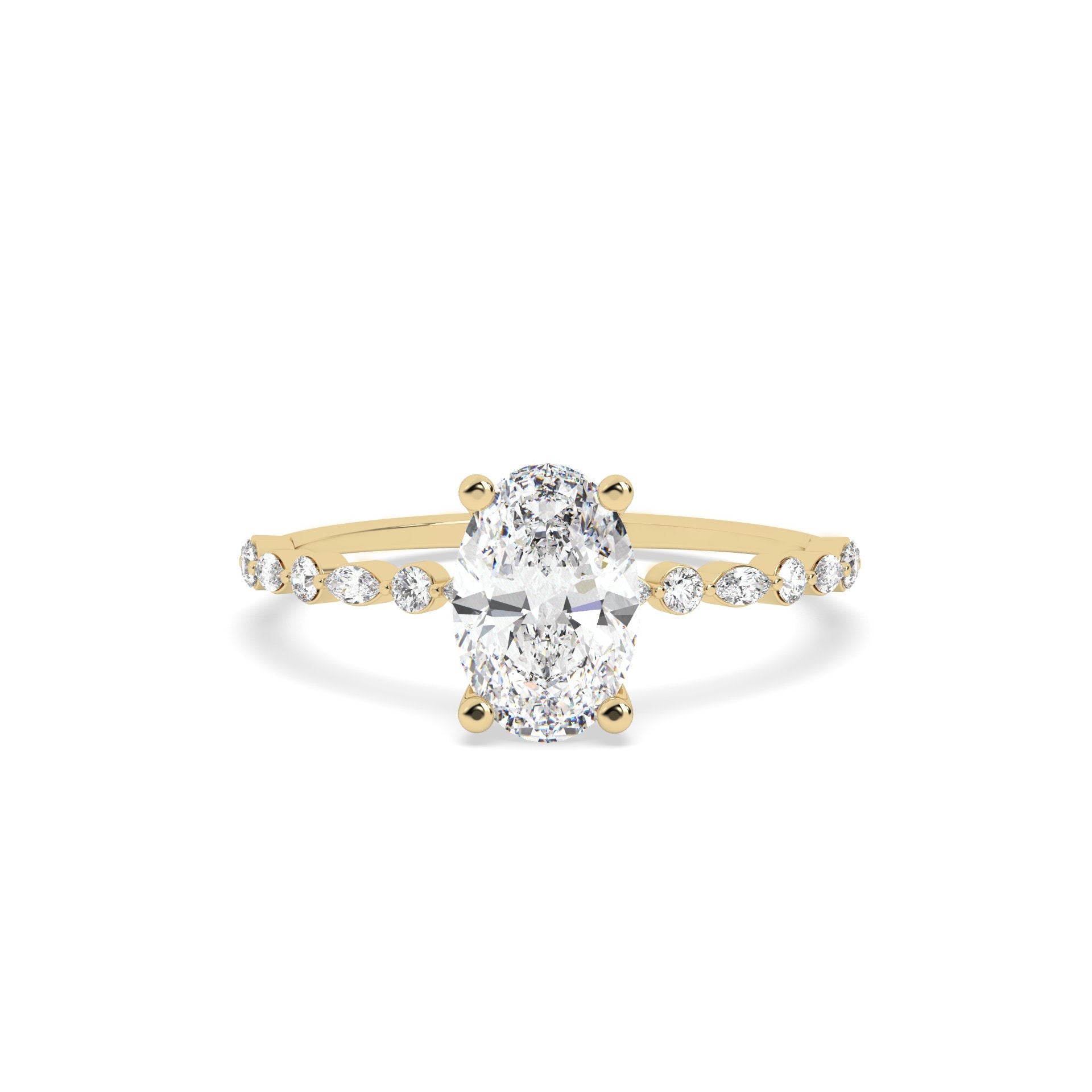1.25 Ct Oval Solitaire Lab Grown Diamond Ring