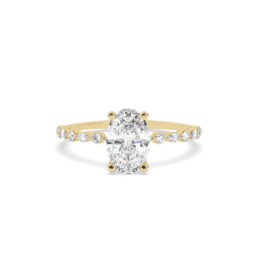1.25 Ct Oval Solitaire Lab Grown Diamond Ring