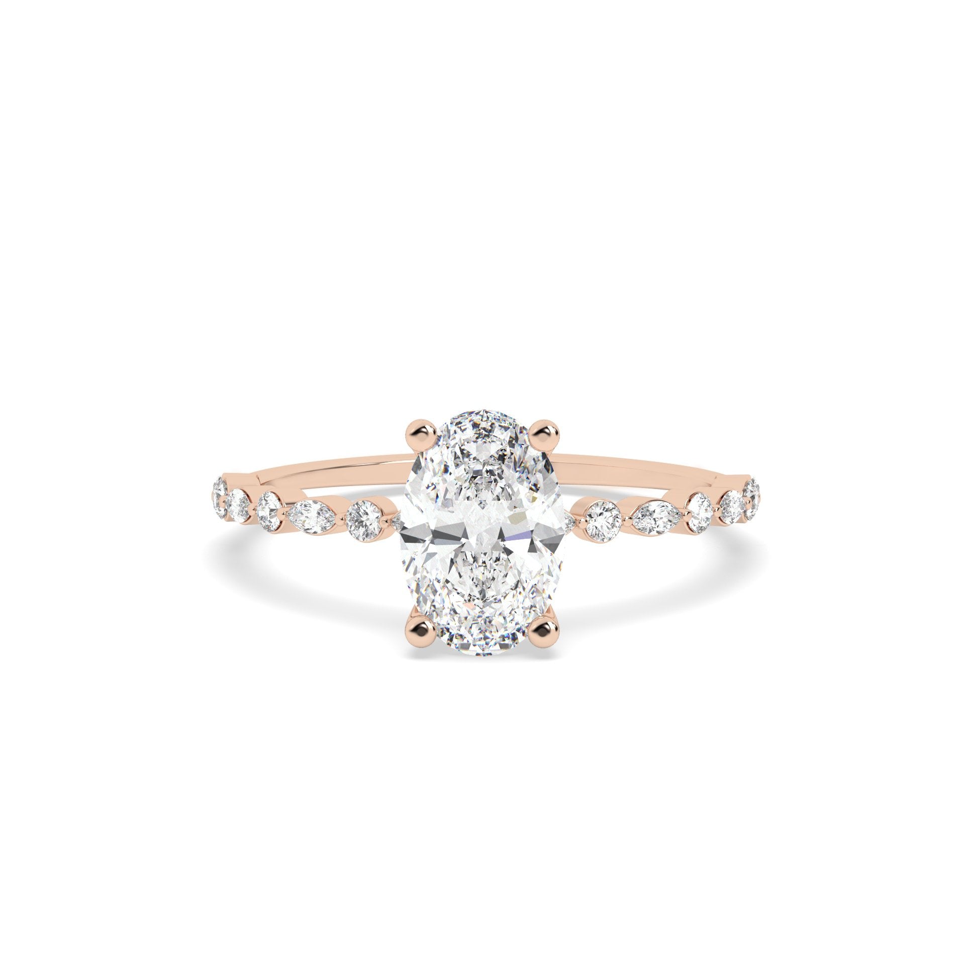 1.25 Ct Oval Solitaire Lab Grown Diamond Ring
