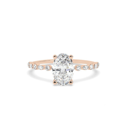1.25 Ct Oval Solitaire Lab Grown Diamond Ring