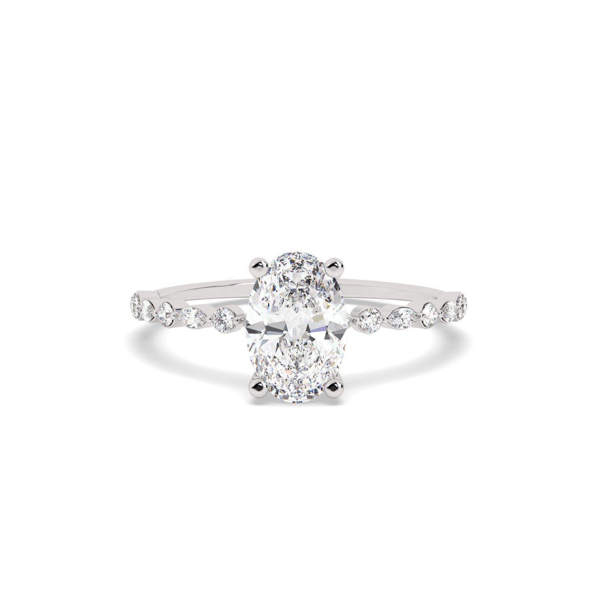 1.25 Ct Oval Solitaire Lab Grown Diamond Ring