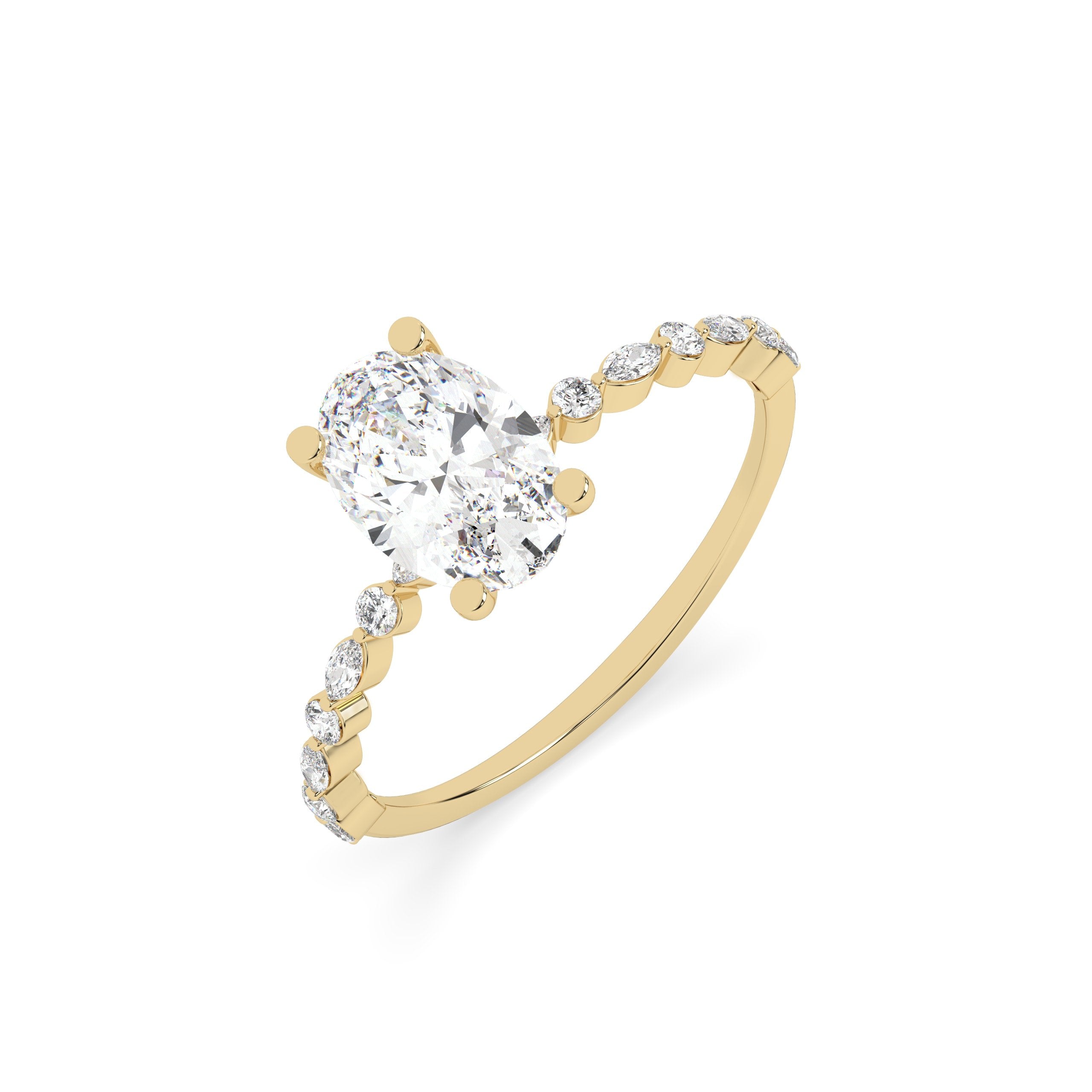 1.25 Ct Oval Solitaire Lab Grown Diamond Ring