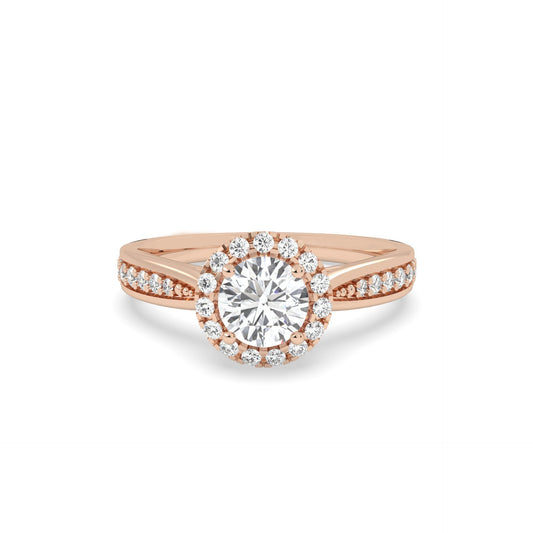 Shimmering Halo Diamond Ring for daughter