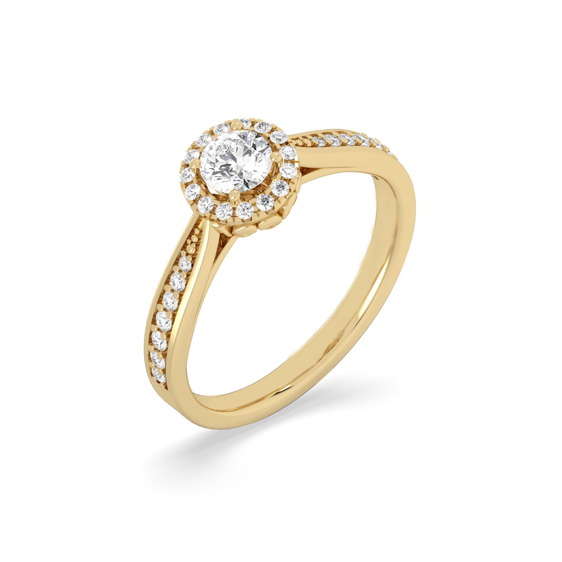 Shimmering Halo Diamond Ring for her