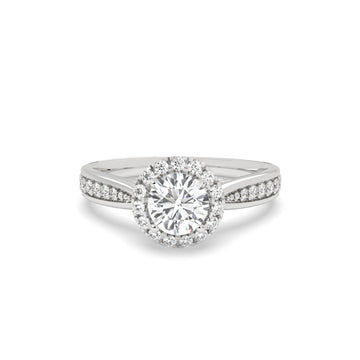 Shimmering Halo Diamond Ring for sister