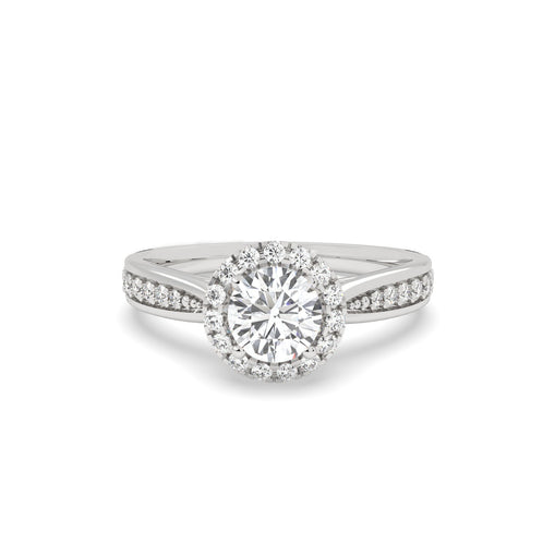 Shimmering Halo Diamond Ring for sister