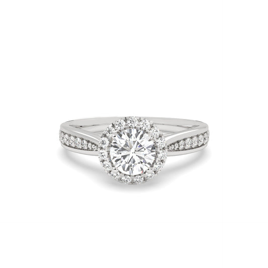 Shimmering Halo Diamond Ring for sister