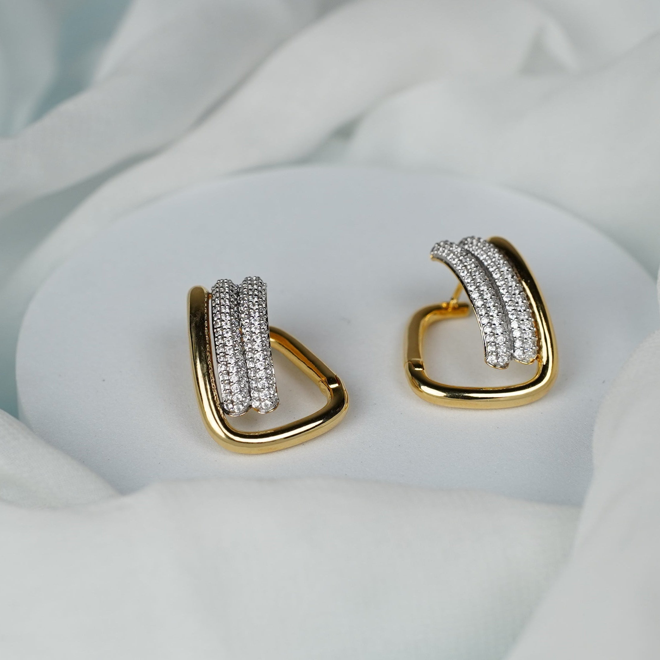 Starlight Gold Hoop Earrings for women