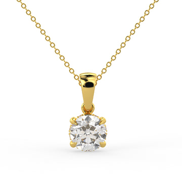 Eternal Radiance Solitaire Pendant Yellow Gold