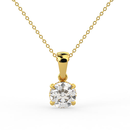 Eternal Radiance Solitaire Pendant Yellow Gold