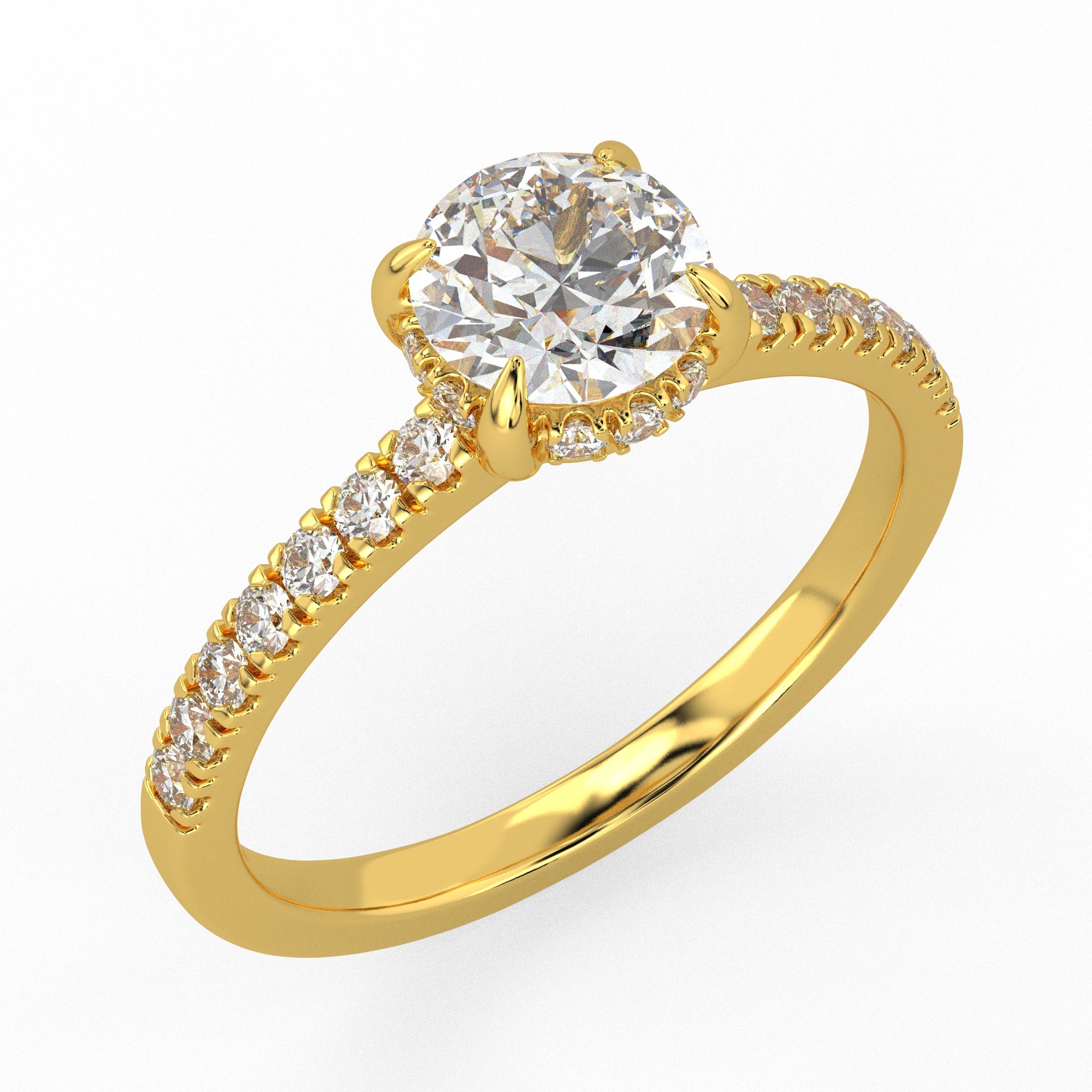 Eternal Radiance Solitaire Ring Yellow Gold