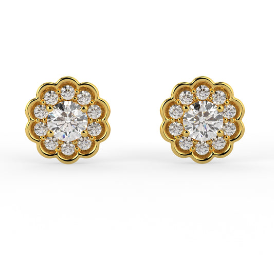 Eternal Bloom Earrings Yellow Gold