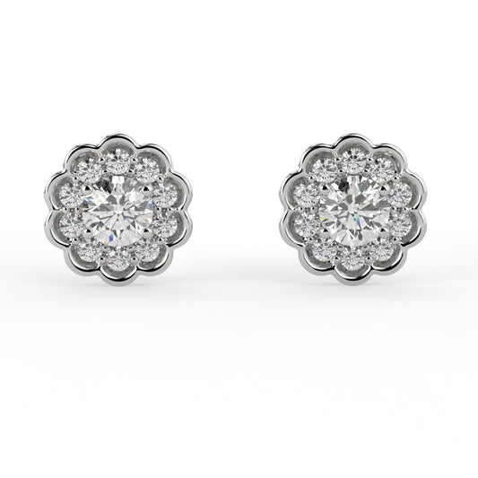 Eternal Bloom Earrings White Gold