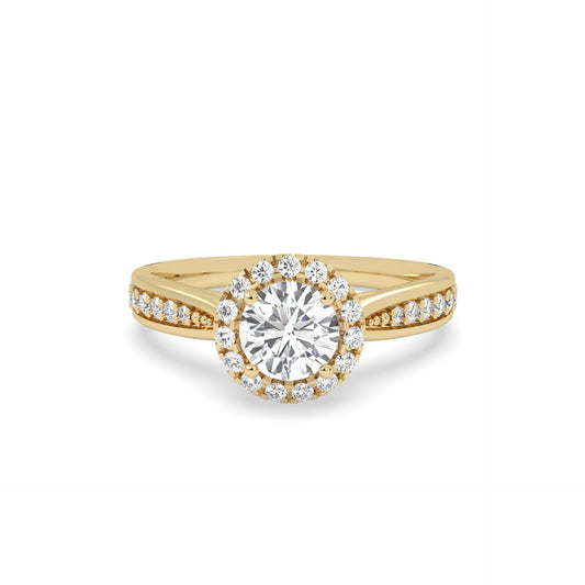 Shimmering Halo Diamond Ring