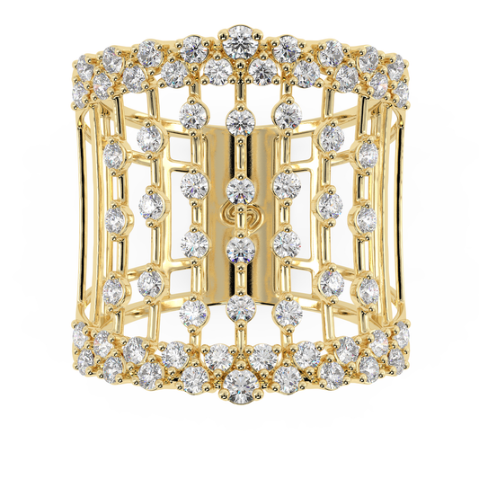 Tara Round Cocktail Band in 14 carat gold