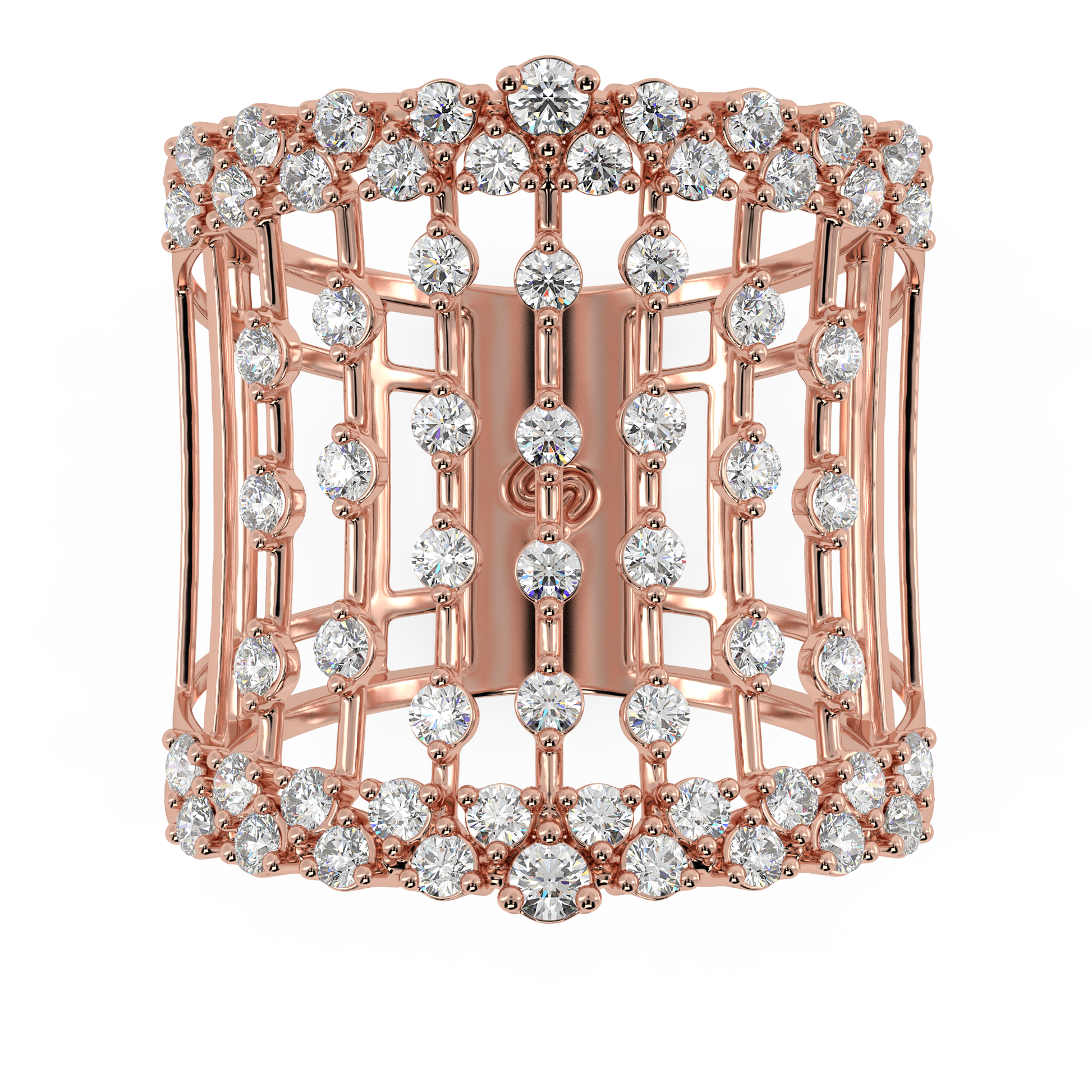 Tara Round Cocktail Band in 14 carat rose gold