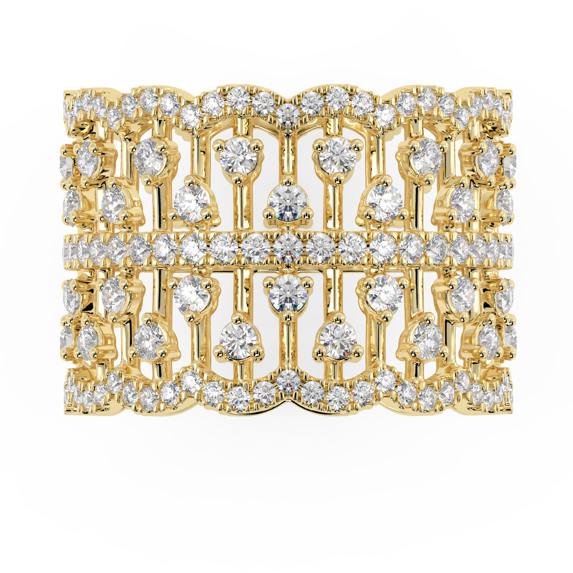 Tehr Round Cocktail Band ring for women