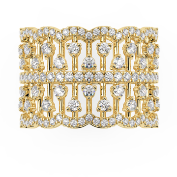 Tehr Round Cocktail Band ring for women