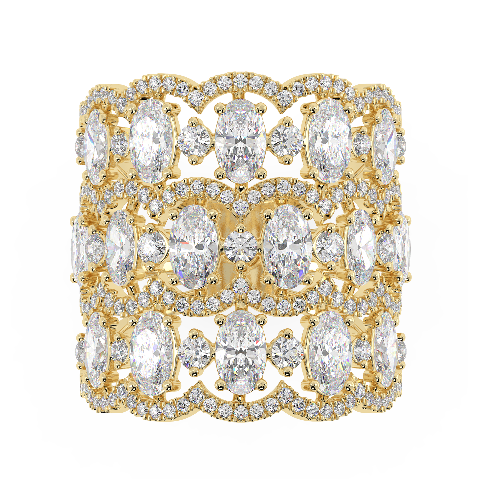 Telīvina Oval Cocktail Band in indian jewels