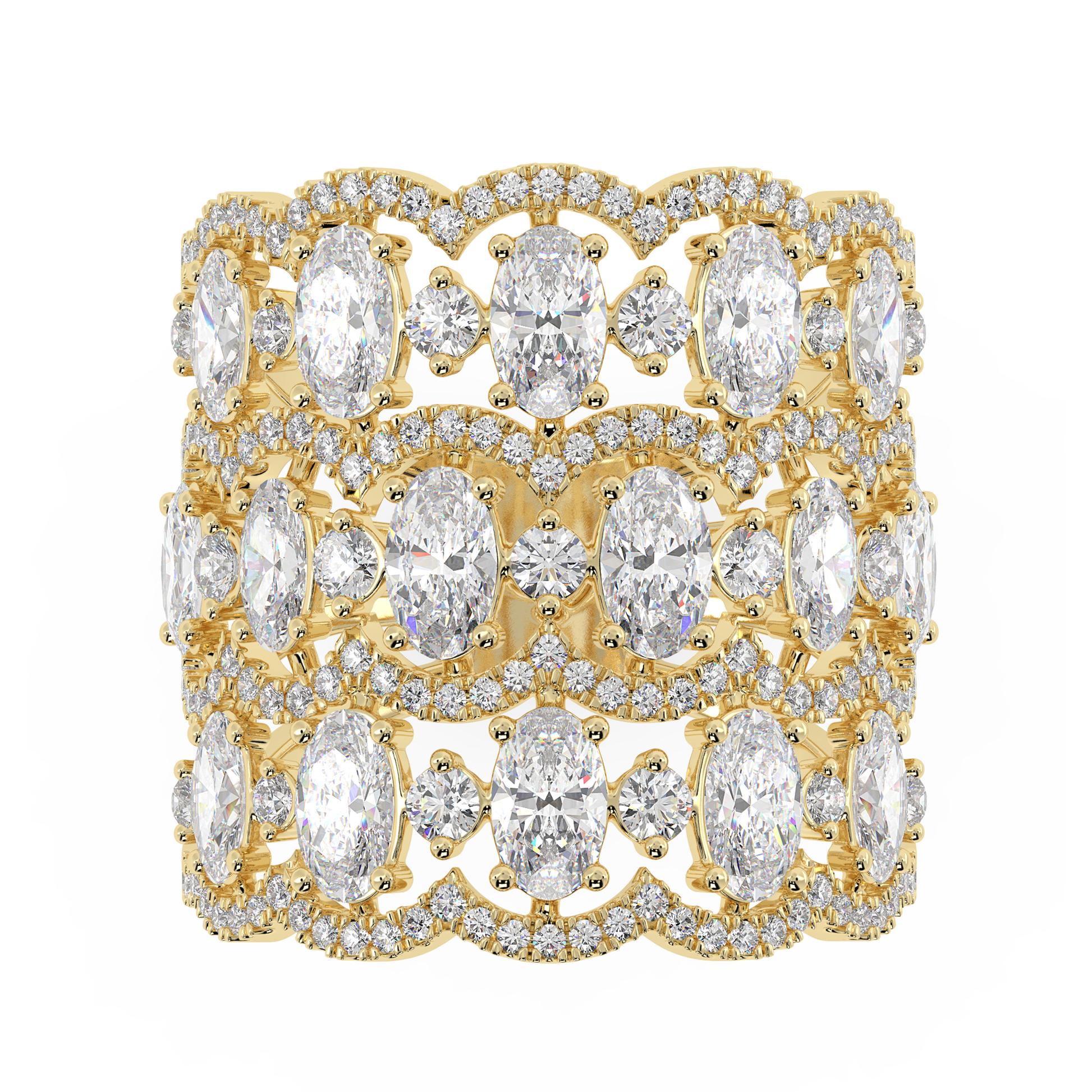 Telīvina Oval Cocktail Band in indian jewels