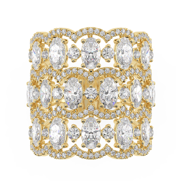 Telīvina Oval Cocktail Band in indian jewels