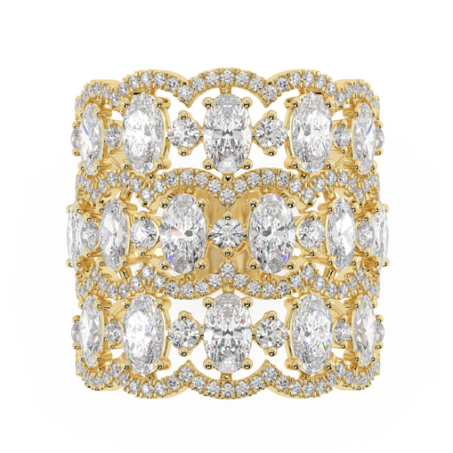 Telīvina Oval Cocktail Band in indian jewels