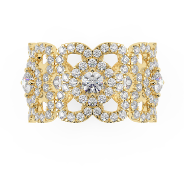 Telīvina Round Cocktail Band in diamond jewels